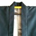 KIMONO & HAORI BLEU-VERT EN SOIE STRUCTURÉE 009-231 (M)